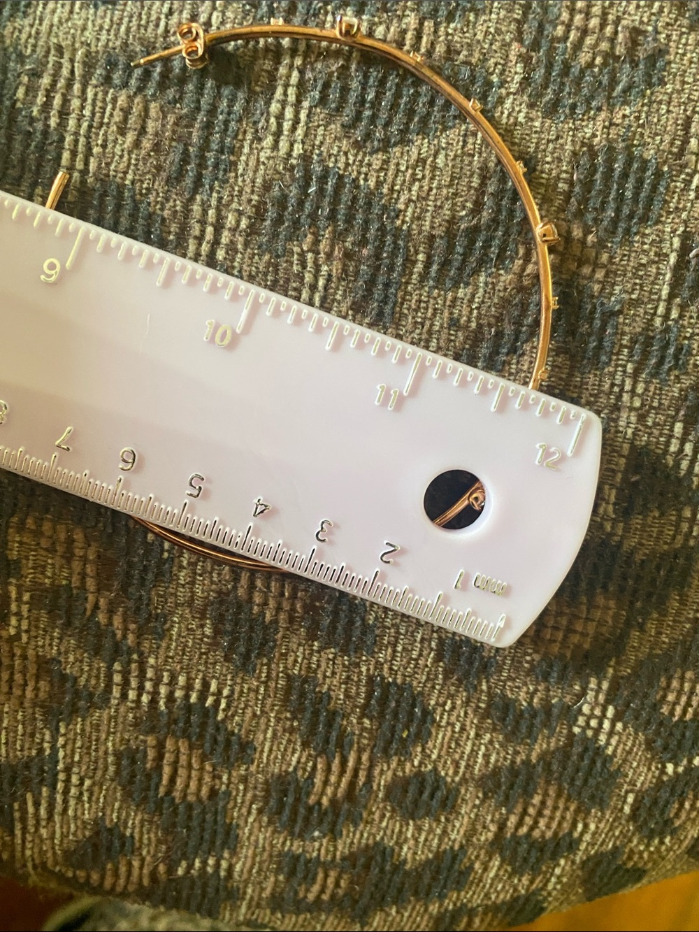 Diamonique Rose Gold Hoop Earrings with Sparkling Accents - Picture 7 of 8
